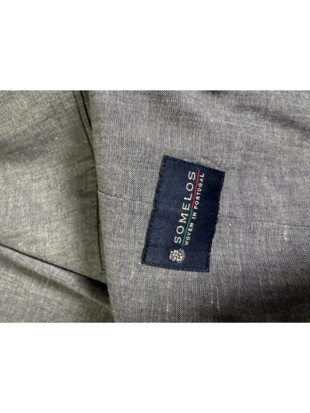 J.Crew Ludlow Blazer Blue Men 42R Cotton Linen Unlined Lightweight Unstructured